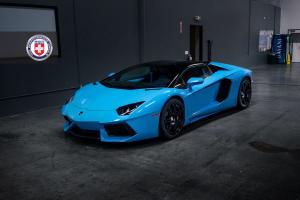 Lamborghini Aventador Roadster with HRE Wheels 2014 года